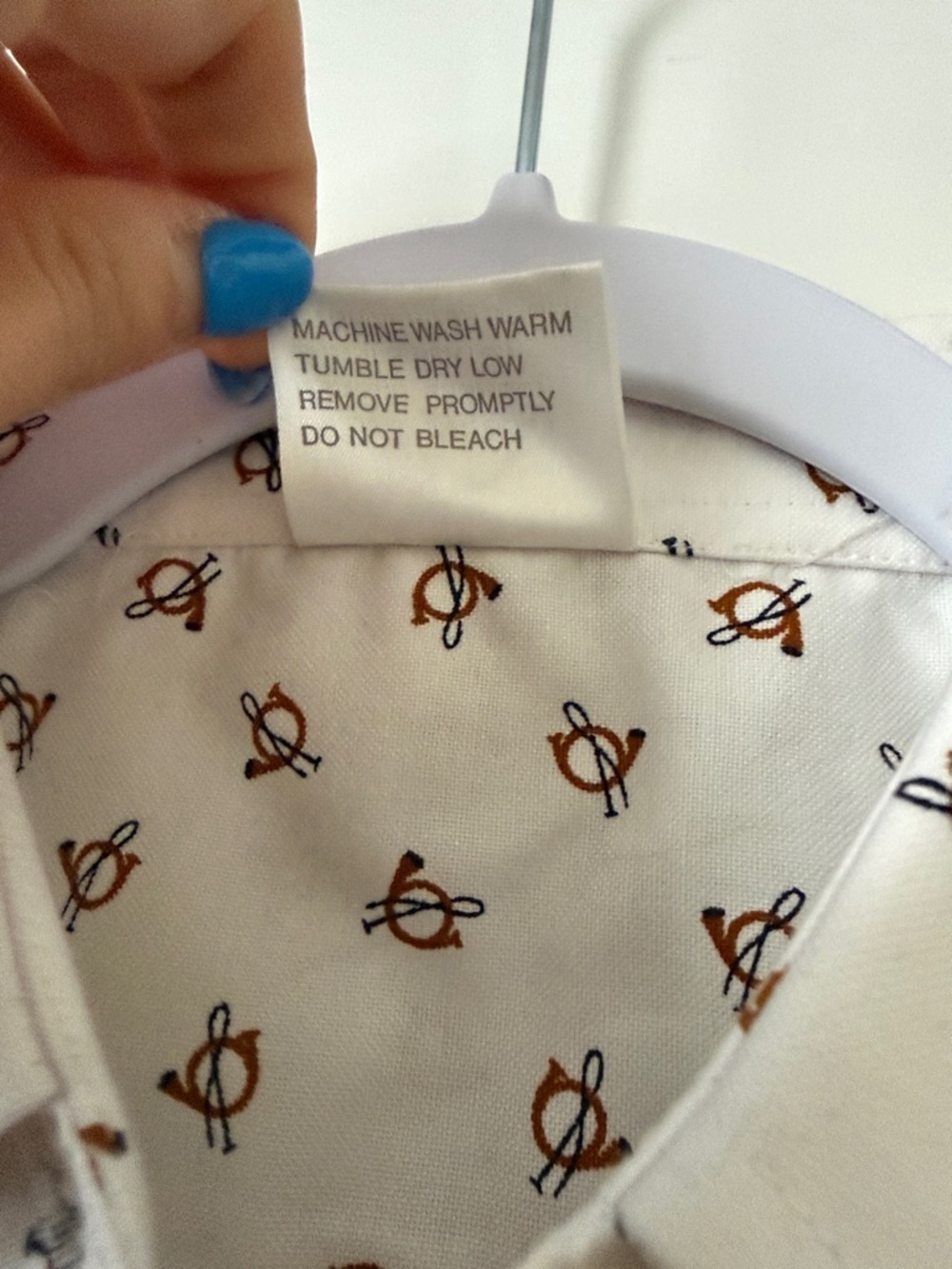 Women’s French horn White Button-Up Shirt - Picture 4 of 5